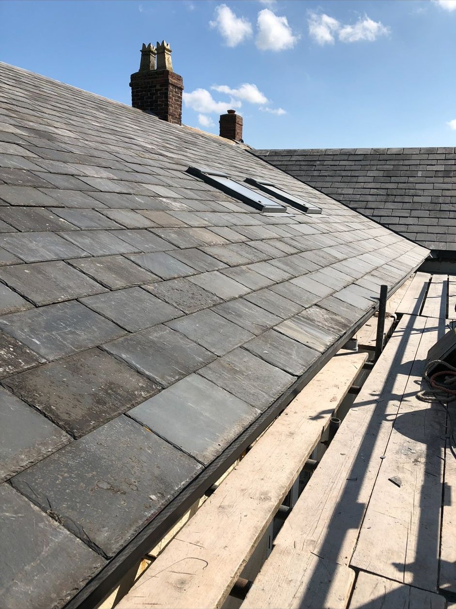 Roofing project in progress